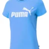 Playera Puma Casual Essentials Logo Mujer Azul -SUPER CHAUSSURES SHOP D NQ NP 605039 MLM69539362912 052023 O