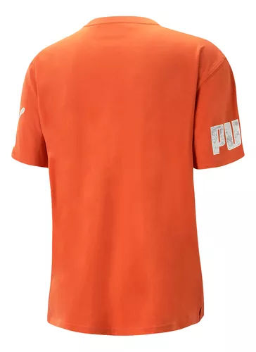Playera Puma Casual Power Hombre Naranja 4 Playera Puma Casual Power Hombre Naranja – Image 2