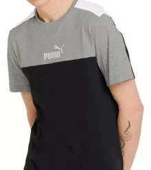 Playera Puma Essentials+ Block Hombre Bicolor Algodón -SUPER CHAUSSURES SHOP D NQ NP 790274 MLM69373019509 052023 O