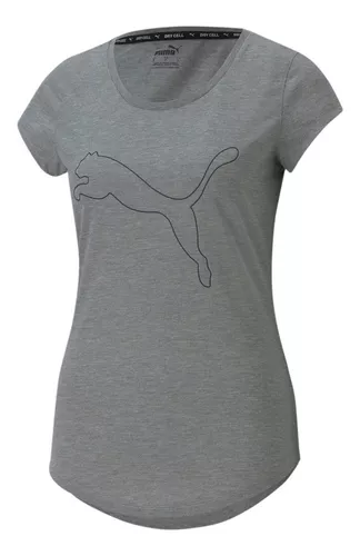 Playera Puma Mujer Performance Heather Cat 3 Playera Puma Mujer Performance Heather Cat
